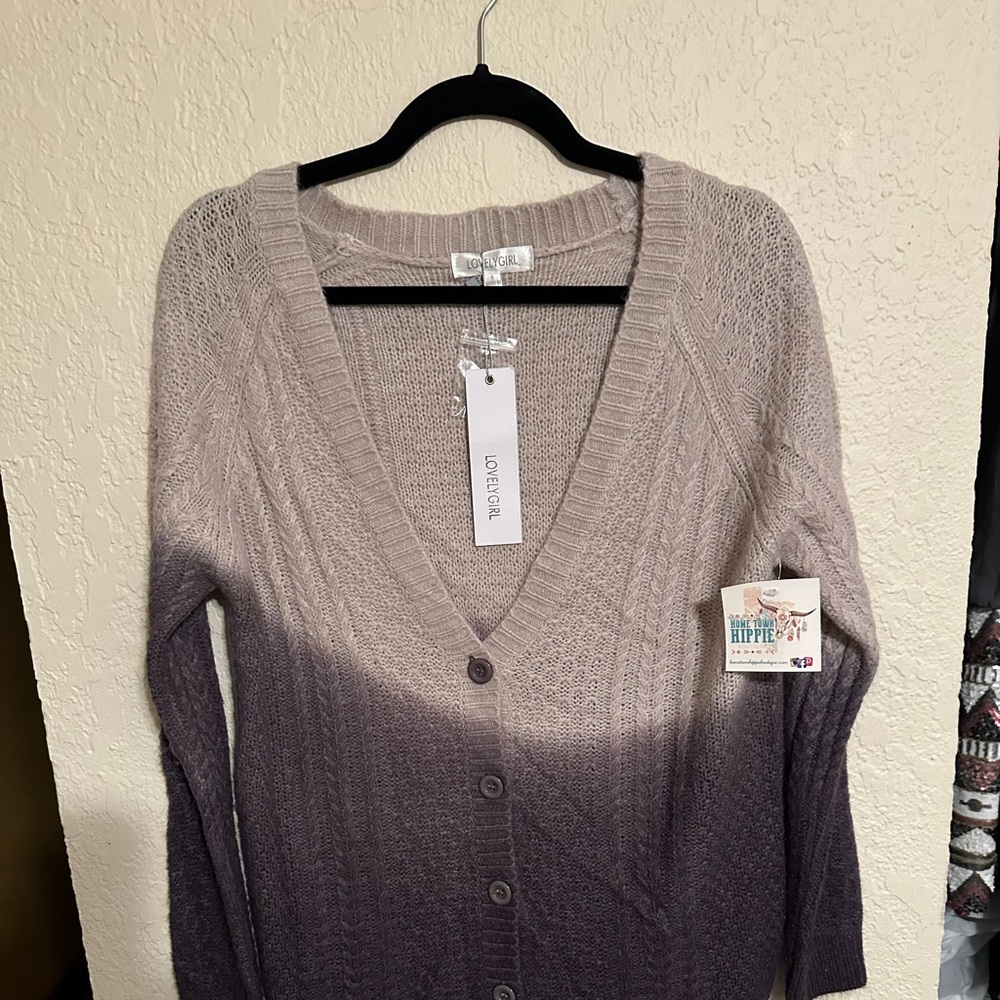 Ombré cardigan sweater new with tags. Size S